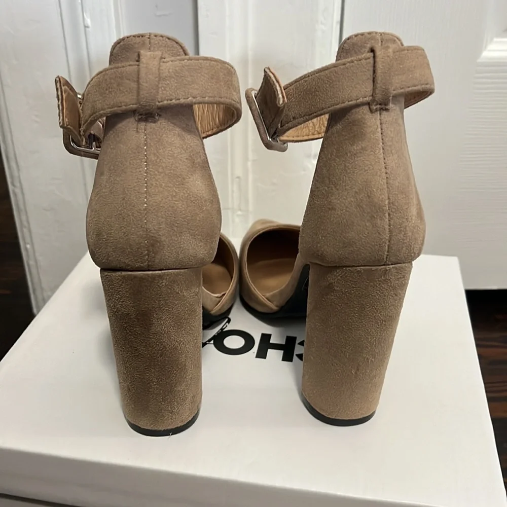 FAUX SUEDE POINTED HEEL - TAUPE - Picture 4 of 7
